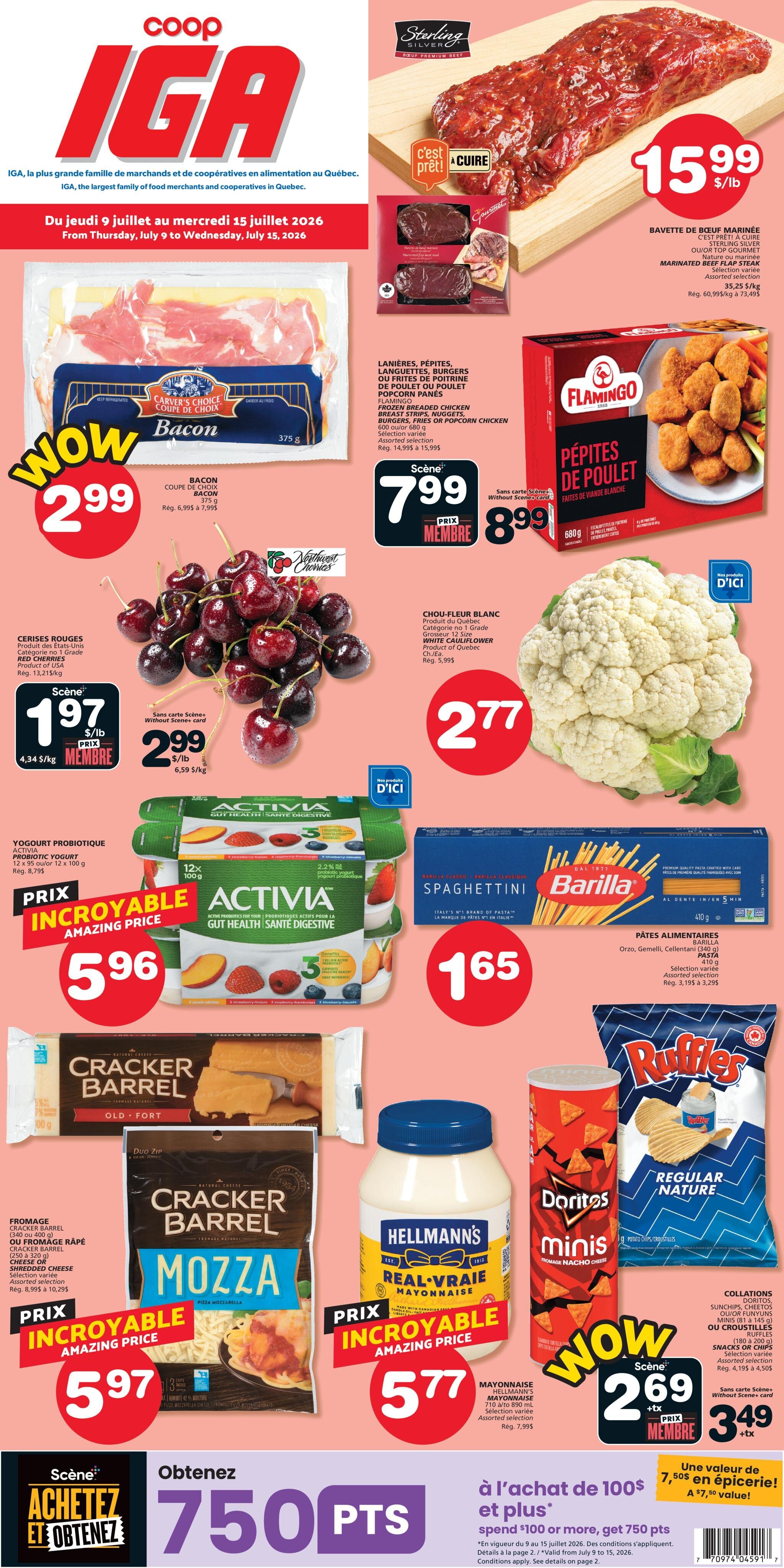 Circulaire IGA - Épicerie Coop - Îles De La Madeleine Du 9 Au 15 Juillet 2026 - Page 1