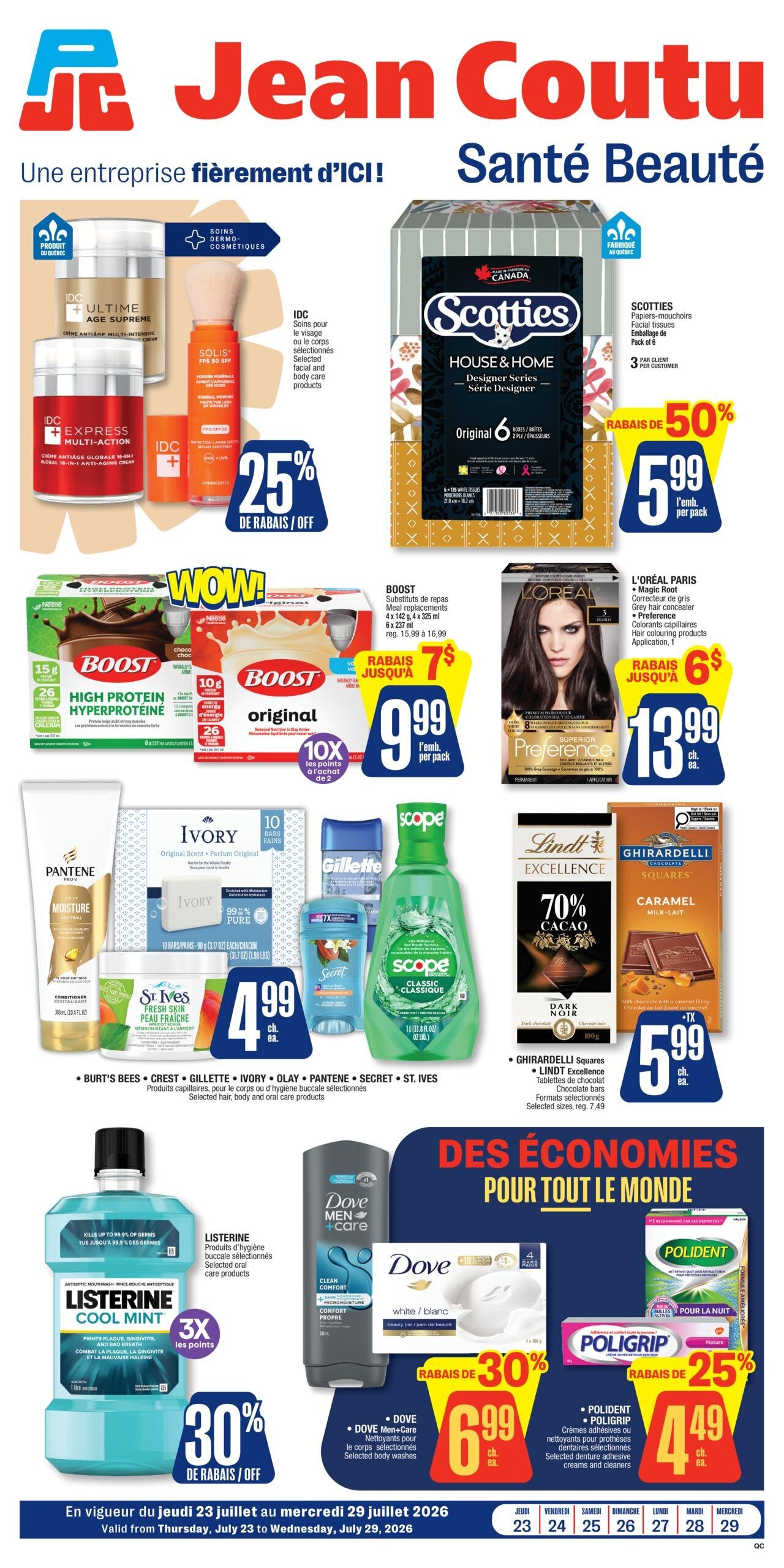 Circulaire Jean Coutu Sante Beaute Du 23 Au 29 Juillet 2026