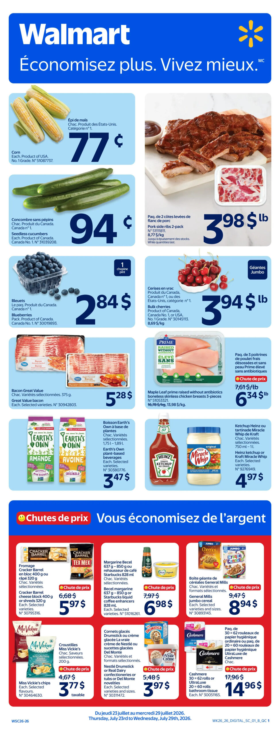 Circulaire Walmart Du 23 Au 29 Juillet 2026 - Page 1