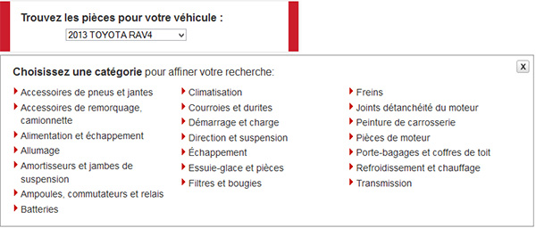 Canadian Tire Sélecteur De Pièces D