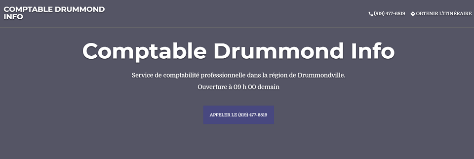 Comptable Drummond Info En Ligne 
